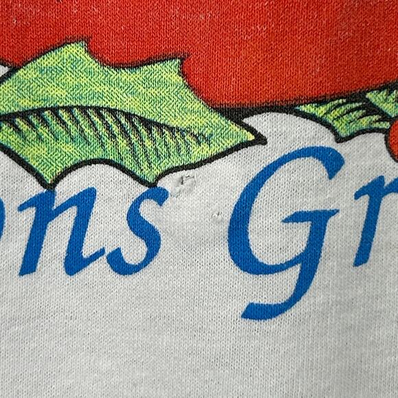 Vintage Walmart Seasons Greetings T Shirt Mens XL X-Large White 90s Christmas - Picture 5 of 10